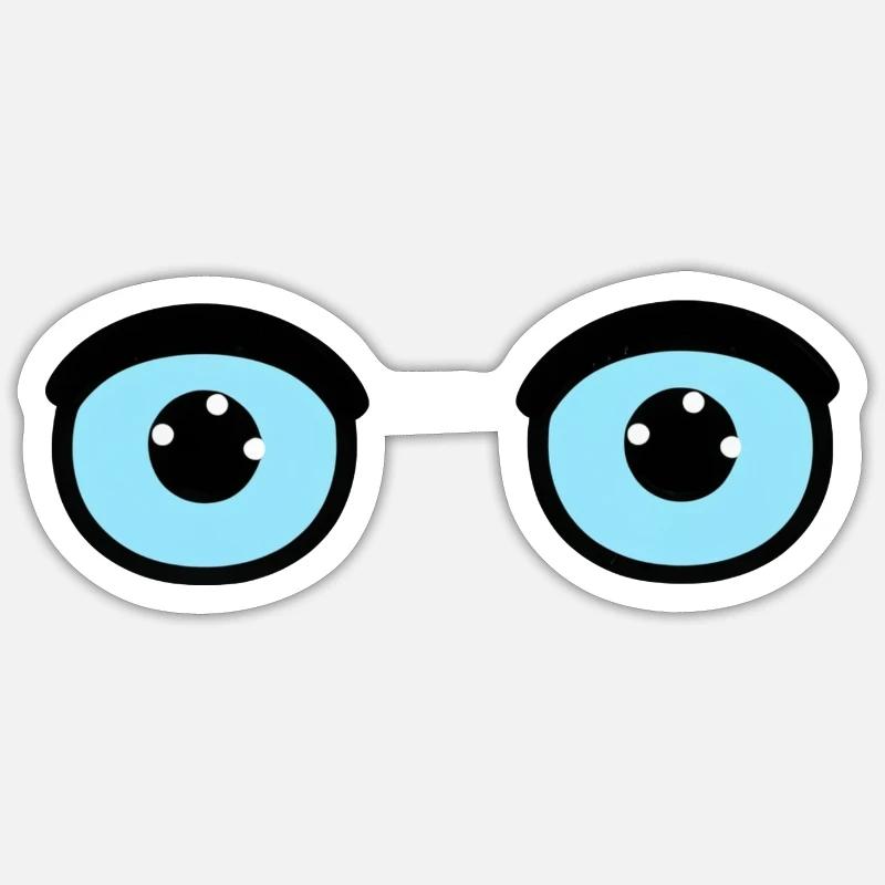 Look, - Sticker size S (10 x 10 cm) - white matte