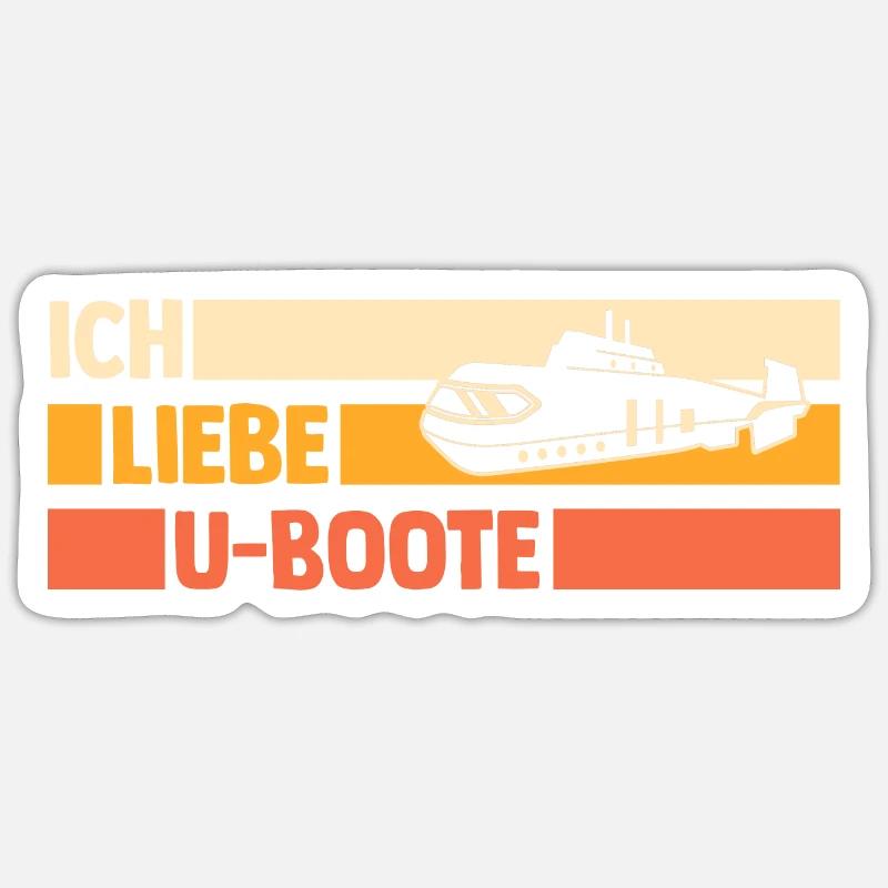 Tauchboot Unterseeboot Unterwasserboot U-Boot - Sticker Größe S (10 x 10 cm) - Mattweiß
