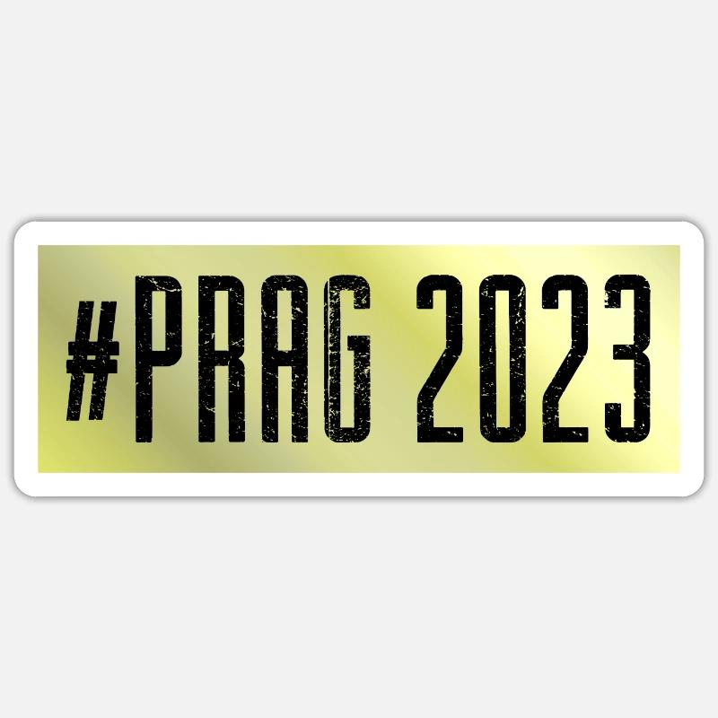 Prag 2023 - Sticker Größe S (10 x 10 cm) - Mattweiß