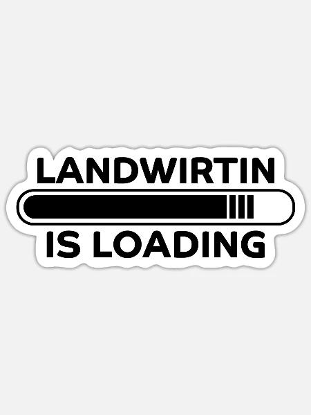 Landwirtin Spruch Fun Lustiges Landwirtin Geschenk - Sticker Größe S (10 x 10 cm) - Mattweiß