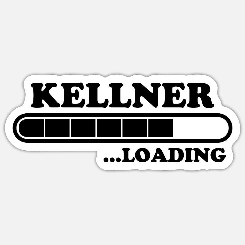 Kellner Spruch Restaurant Lustige Kellner Geschenk Sticker Größe S (10 x 10 cm)