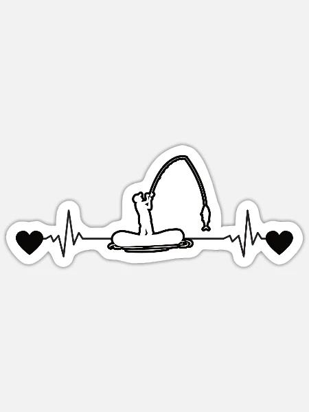Angeln Fischen Angler Angelhaken Angelsport - Sticker Größe S (10 x 10 cm) - Mattweiß