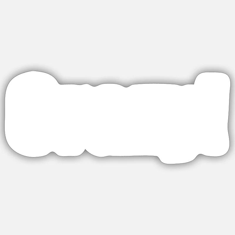 Idée cadeau horizontale blanche folle Sticker taille S (10 x 10 cm)