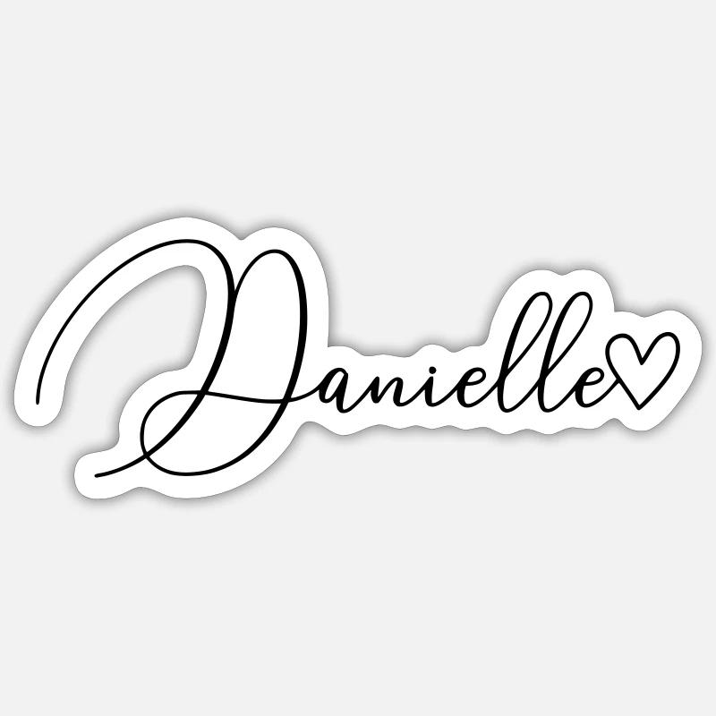 Danielle Name Vorname Mädchen Sticker Größe S (10 x 10 cm)
