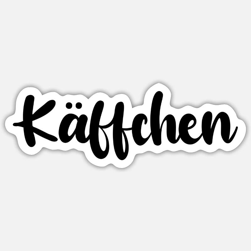 Käffchen - Sticker Größe S (10 x 10 cm) - Mattweiß