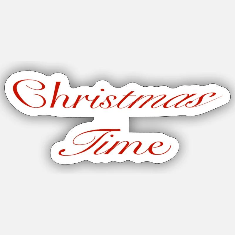 Christmas Time design - Sticker Größe S (10 x 10 cm) - Mattweiß