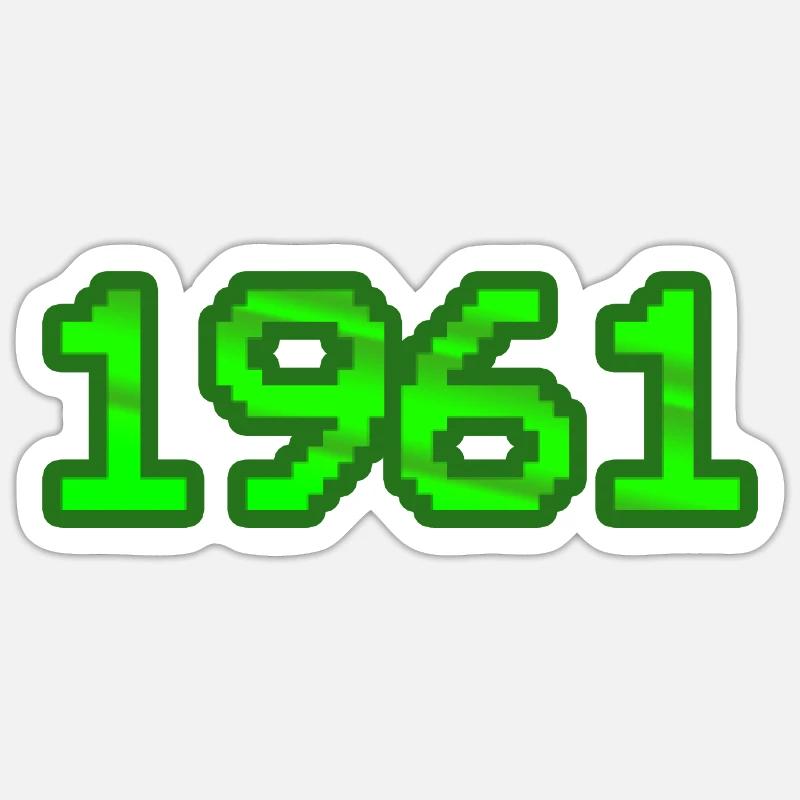 Nerd 1961 - Sticker size S (10 x 10 cm) - white matte