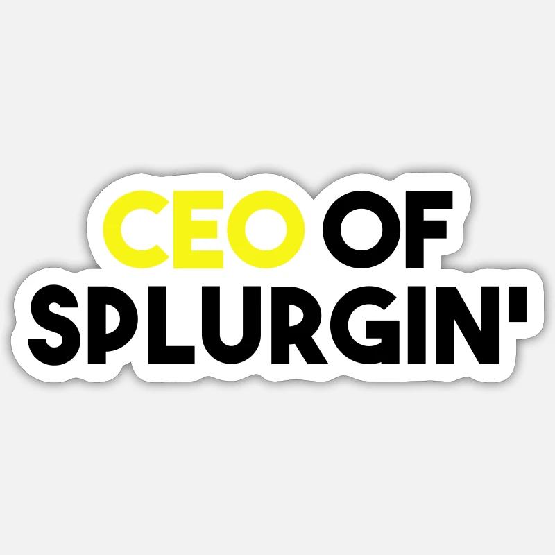 PDG DE SPLURGIN' - Sticker taille S (10 x 10 cm) - blanc mat