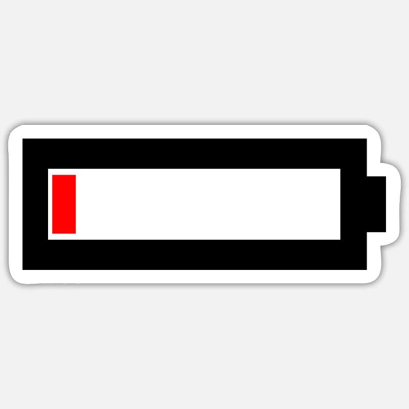 Battery empty Sticker size S (10 x 10 cm)