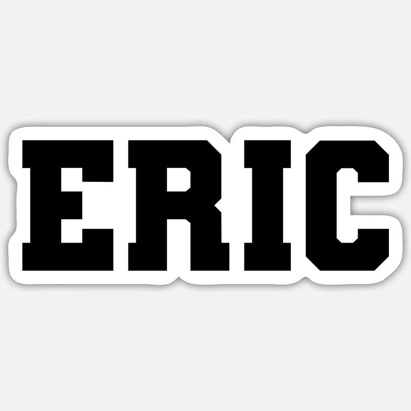 Name - Eric - Sticker size S (10 x 10 cm) - white matte