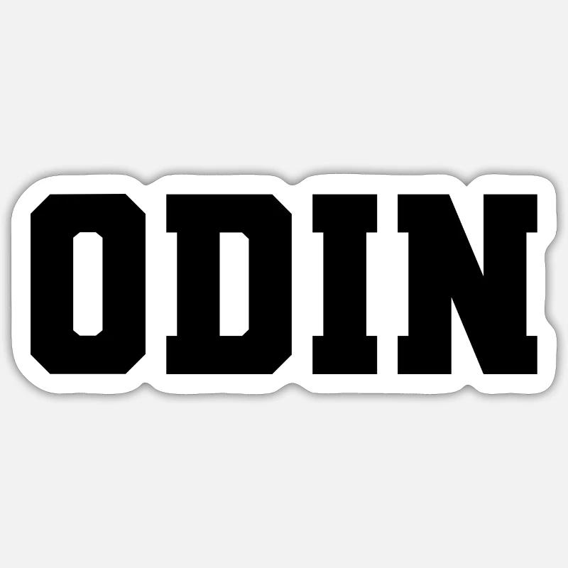 Nom - Odin - Sticker taille S (10 x 10 cm) - blanc mat