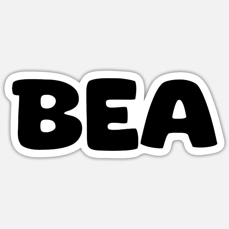 Name - Bea - Sticker Größe S (10 x 10 cm) - Mattweiß