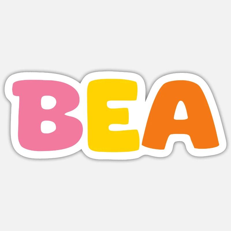Name - Bea - Sticker Größe S (10 x 10 cm) - Mattweiß