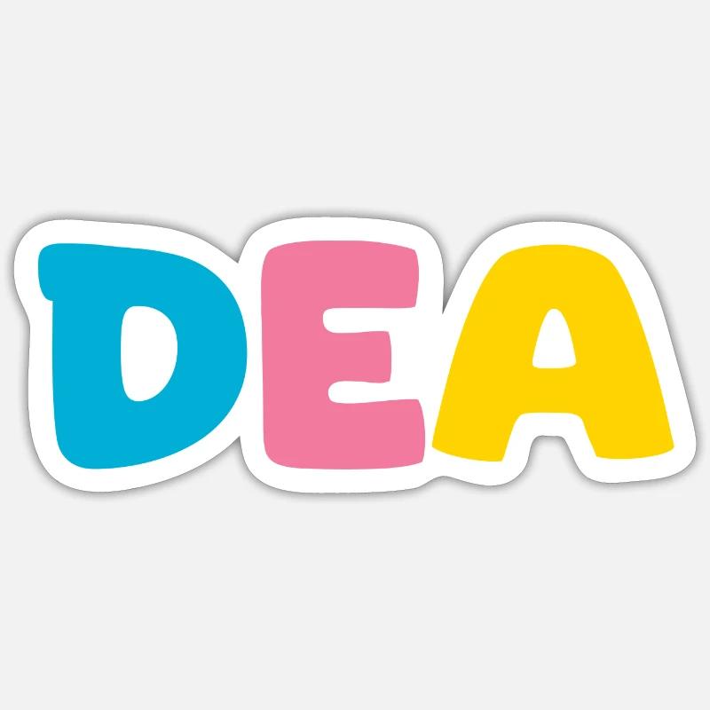 Name - Dea - Sticker size S (10 x 10 cm) - white matte