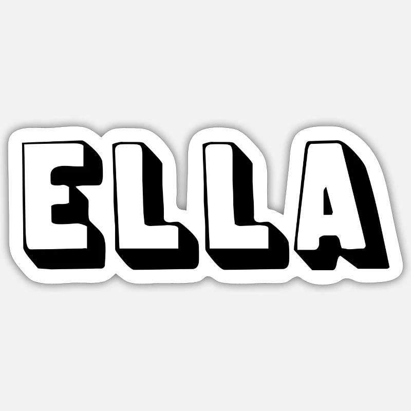 Name - Ella - Sticker size S (10 x 10 cm) - white matte