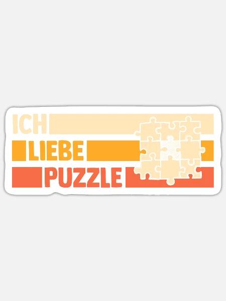 Puzzlefan Puzzler Puzzleteile Puzzle - Sticker Größe S (10 x 10 cm) - Mattweiß
