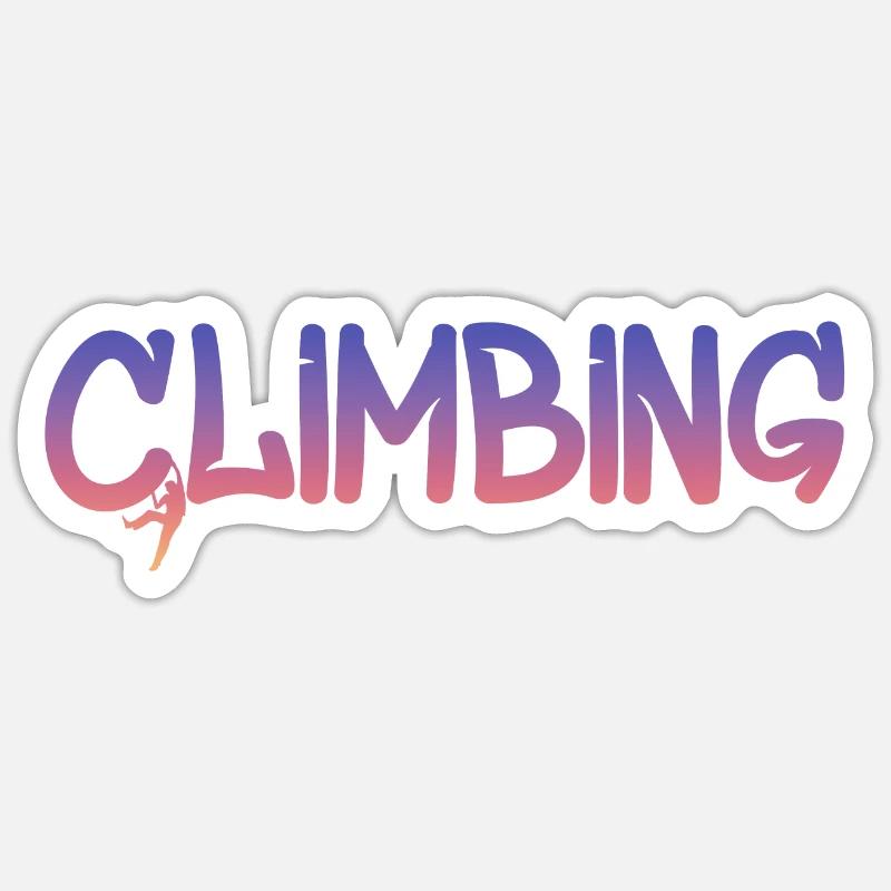 bouldern climbing klettern - Sticker Größe S (10 x 10 cm) - Mattweiß