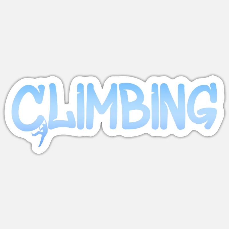 Climbing Bouldern Klettern - Sticker Größe S (10 x 10 cm) - Mattweiß