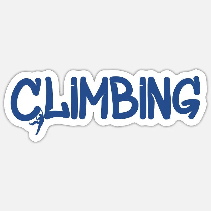 klettern - climbing Sticker Größe S (10 x 10 cm)