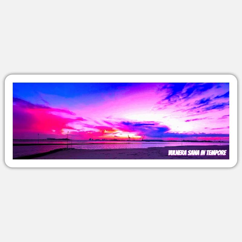 Zeitlos - Sticker Größe S (10 x 10 cm) - Mattweiß