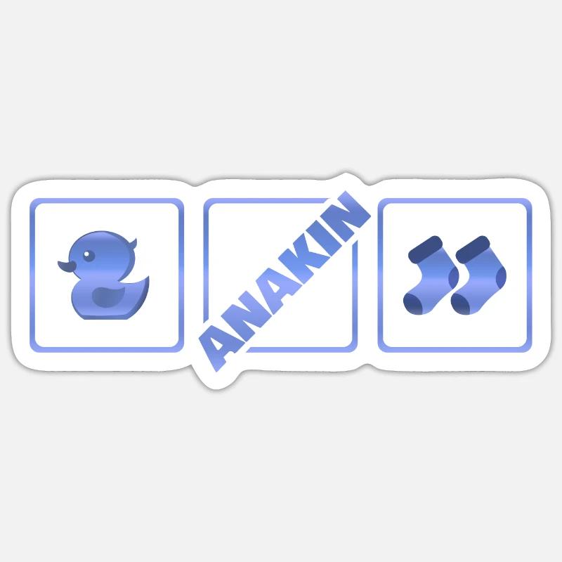 Anakin - Sticker taille S (10 x 10 cm) - blanc mat