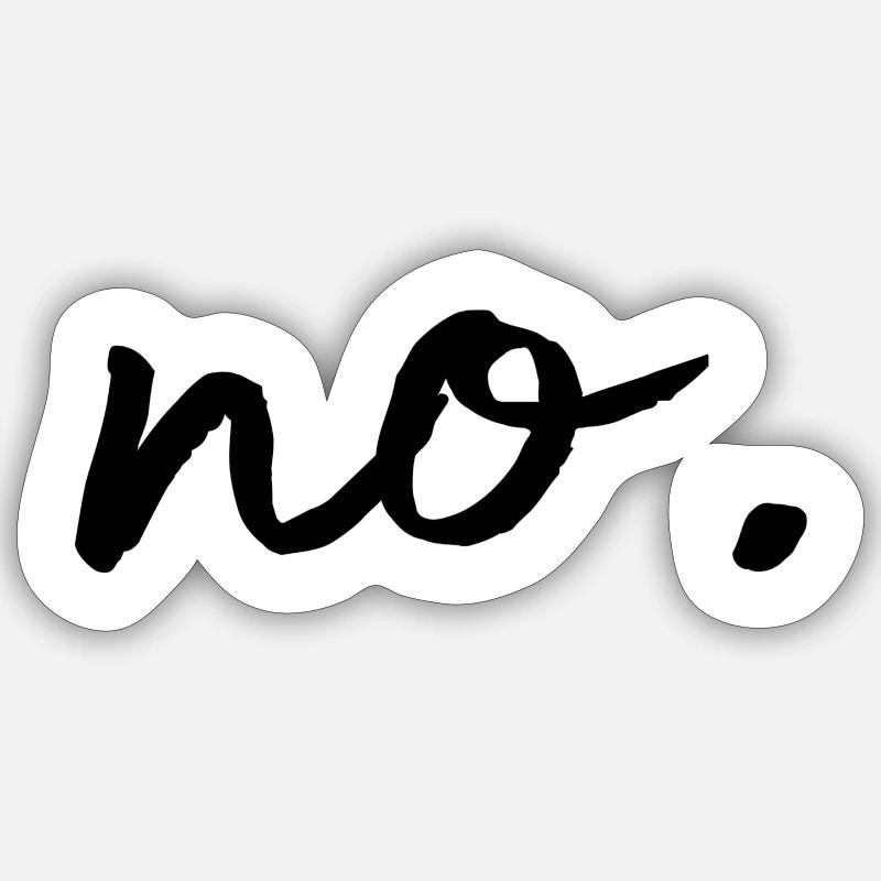 Nej Sticker størrelse S (10 x 10 cm)