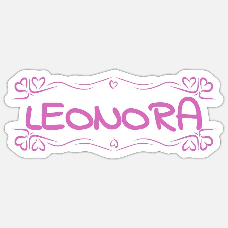 Leonora - Sticker taille S (10 x 10 cm) - blanc mat