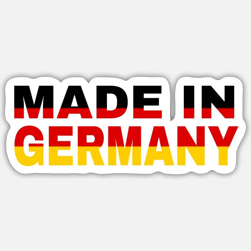 made in Germany - Sticker Größe S (10 x 10 cm) - Mattweiß