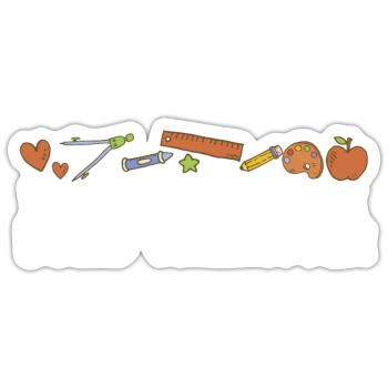 Weird Teachers Build Character Groovy School - Sticker size S (10 x 10 cm) - white matte - Front