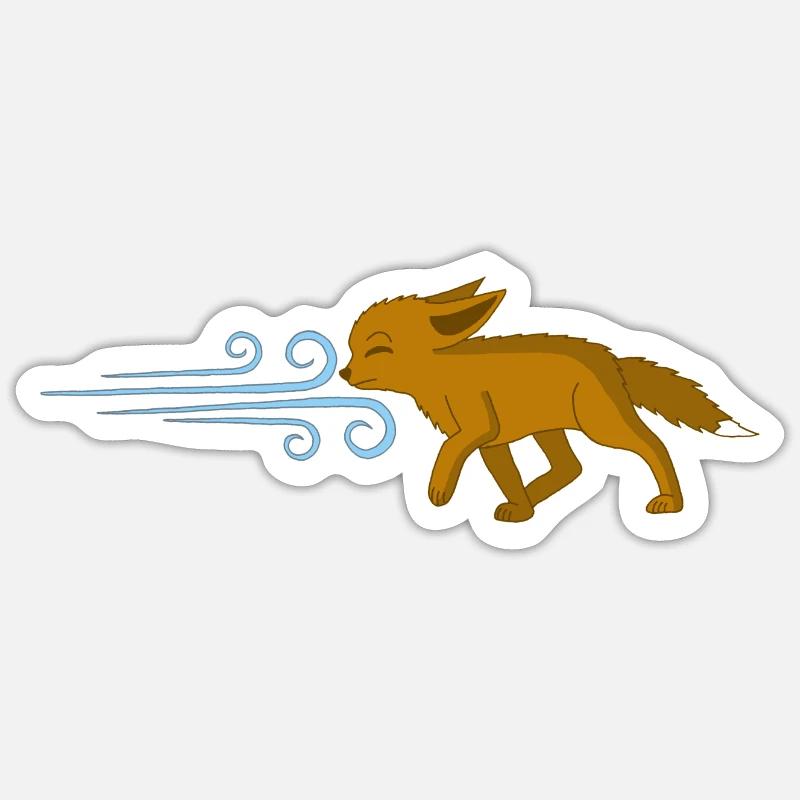 The Fox and the Wind Sticker size S (10 x 10 cm)