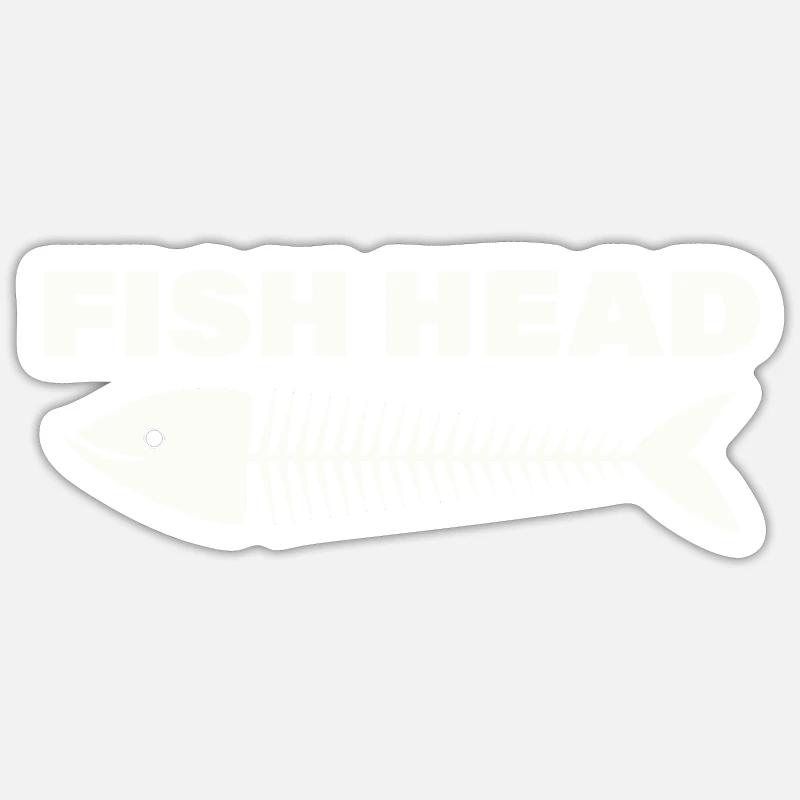 fish head Sticker size S (10 x 10 cm)