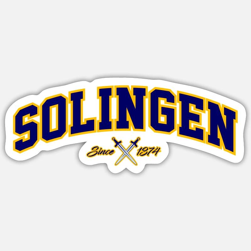 SOLINGEN - Sticker Größe S (10 x 10 cm) - Mattweiß