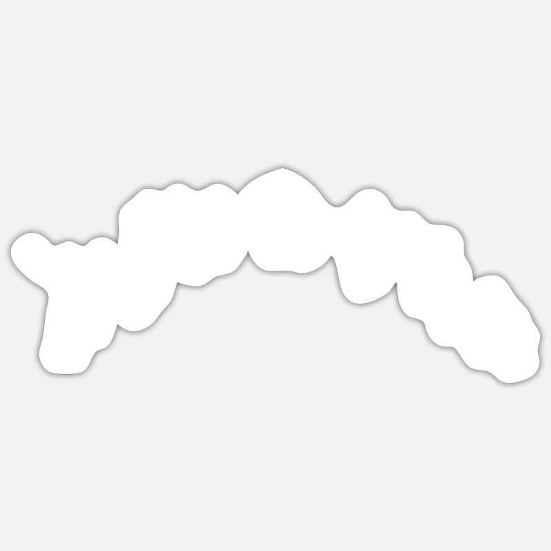 Snowboard Snowboardfahrer Geschenk Snowboardsport - Sticker Größe S (10 x 10 cm) - Mattweiß