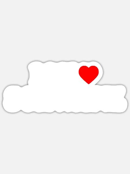 Ich liebe schwanz - Sticker Größe S (10 x 10 cm) - Mattweiß