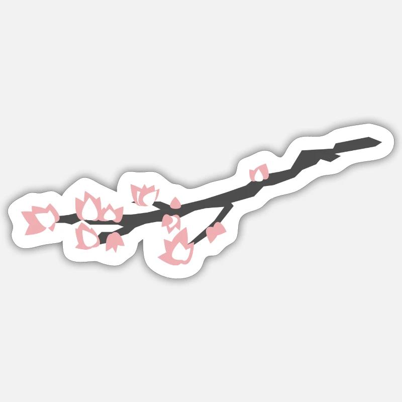 Logo Cerisier - Sticker taille S (10 x 10 cm) - blanc mat