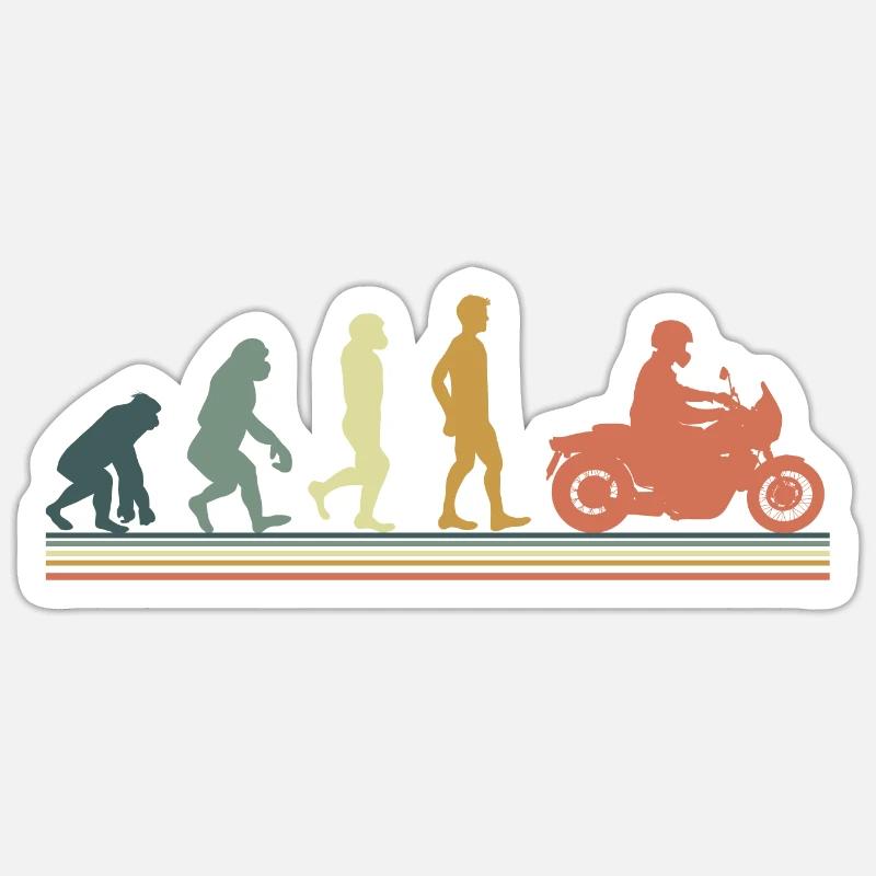 Evolution moto Sticker taille S (10 x 10 cm)