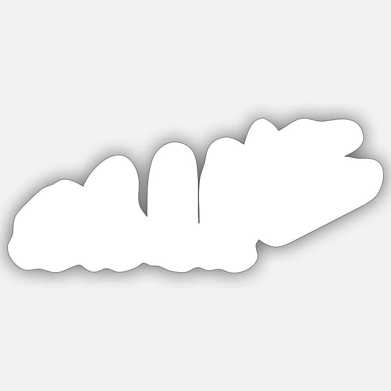 Évolution du snowboarder - Sticker taille S (10 x 10 cm) - blanc mat