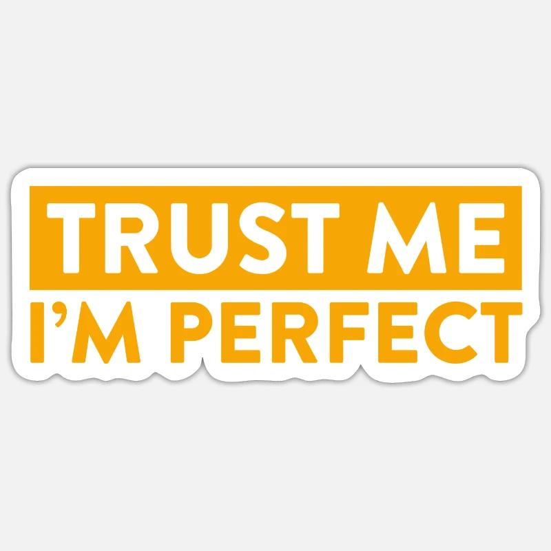 Flawless Confidence Tee - Sticker size S (10 x 10 cm) - white matte