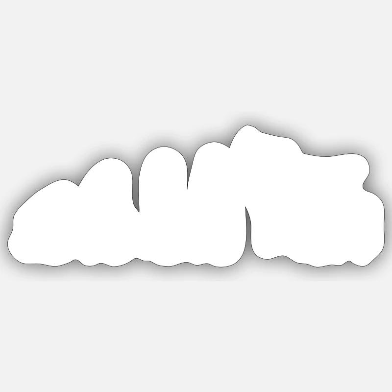 Drummer Evolution - Sticker Größe S (10 x 10 cm) - Mattweiß