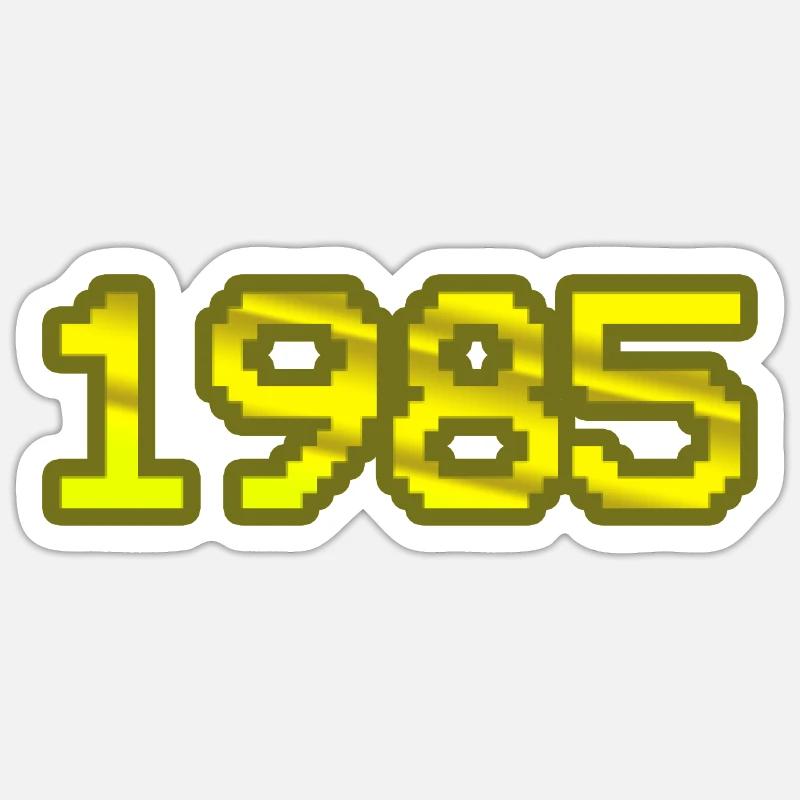 Nerd 1985 - Sticker Größe S (10 x 10 cm) - Mattweiß