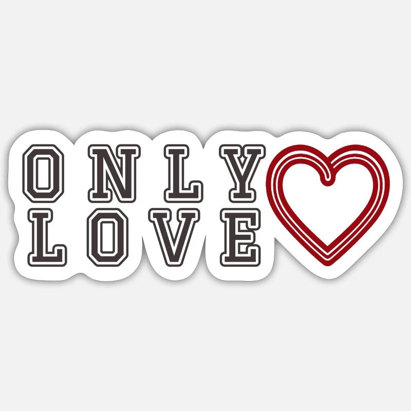 Nur L - Sticker Größe S (10 x 10 cm) - Mattweiß