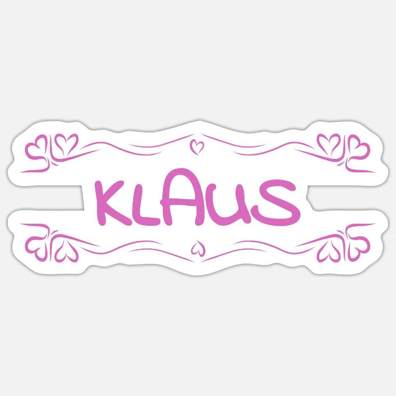 Klaus - Sticker size S (10 x 10 cm) - white matte