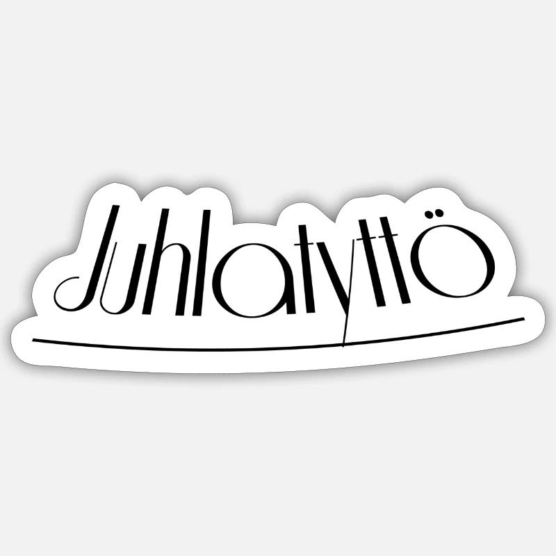Juhlatyttö - Sticker Größe S (10 x 10 cm) - Mattweiß