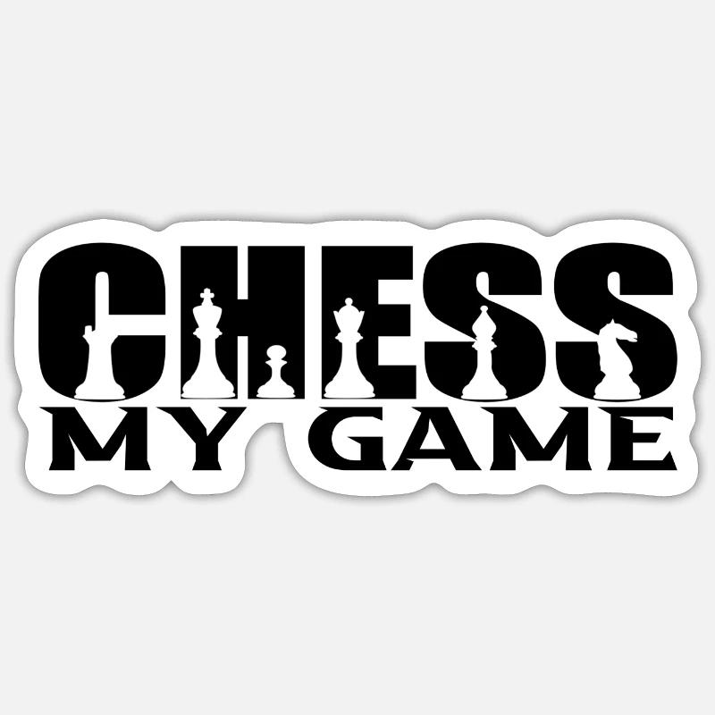 Chess - Sticker size S (10 x 10 cm) - white matte