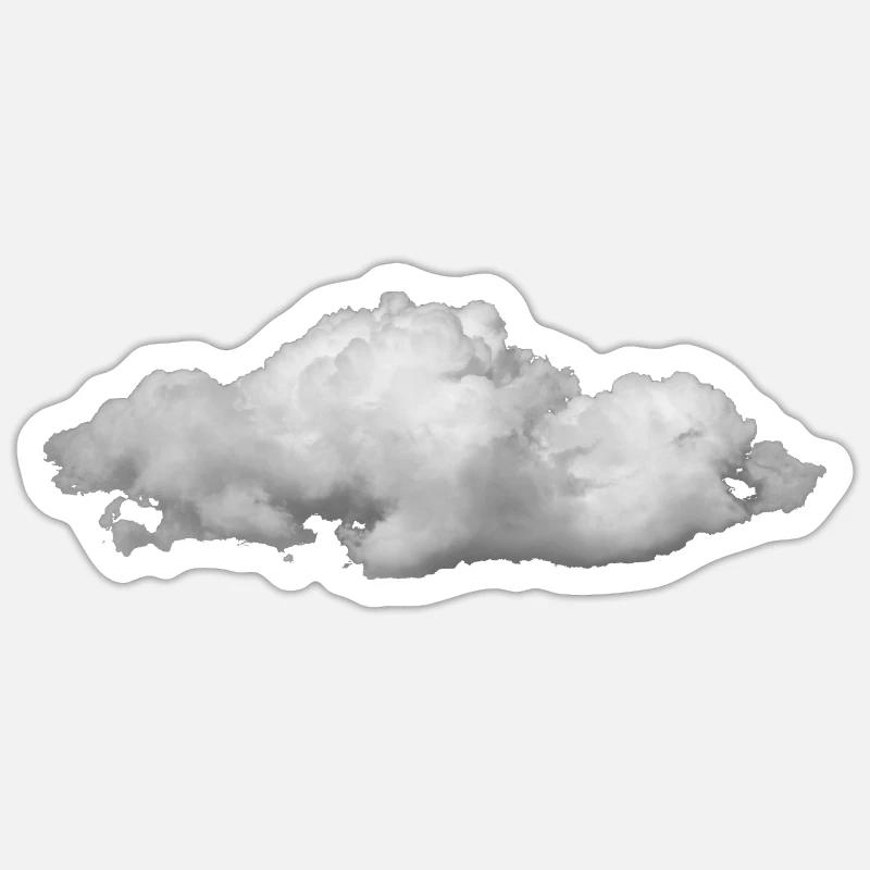 Fluffy Cloud - Sticker size S (10 x 10 cm) - white matte