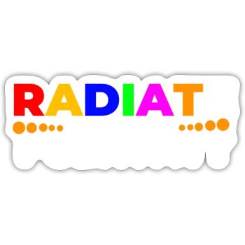 Radiate Positivity - Sticker size S (10 x 10 cm) - white matte - Front