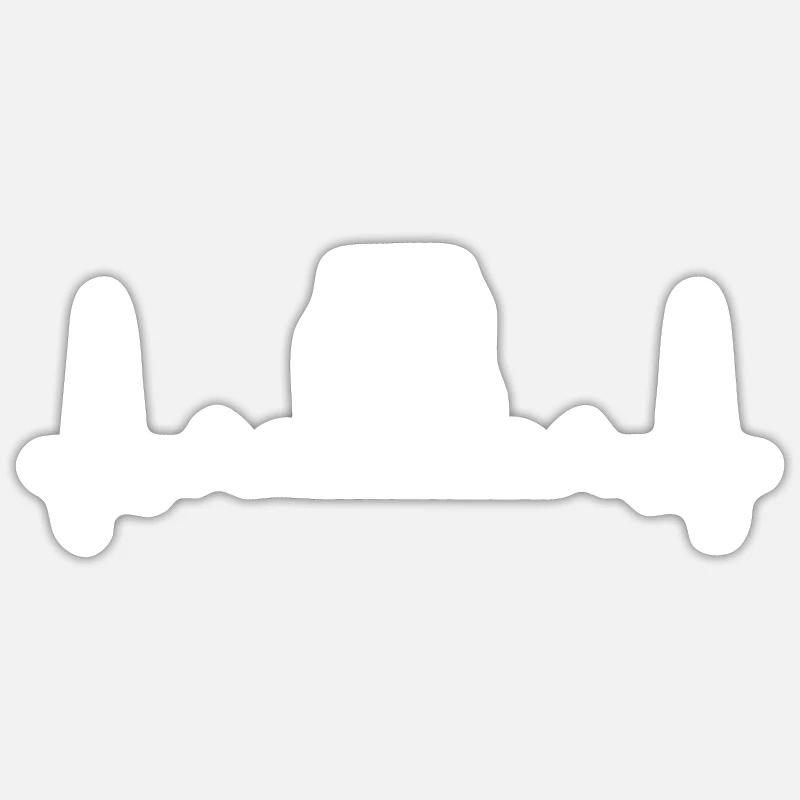 Reader Heartbeat Reading - Sticker size S (10 x 10 cm) - white matte