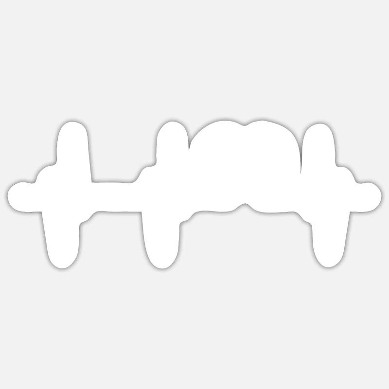 BBQ - Sticker Größe S (10 x 10 cm) - Mattweiß
