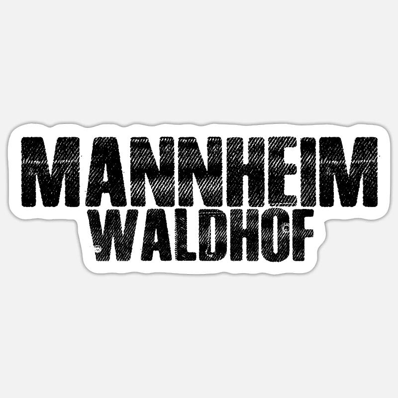 Mannheim Monnem Mannheimat - Sticker taille S (10 x 10 cm) - blanc mat