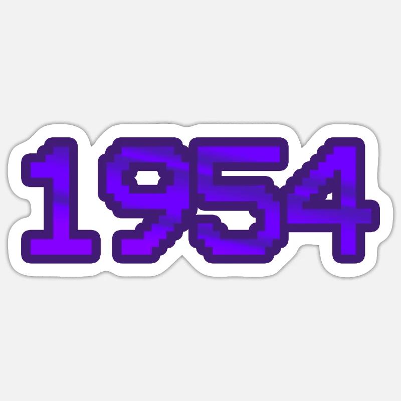 1954 - Sticker size S (10 x 10 cm) - white matte